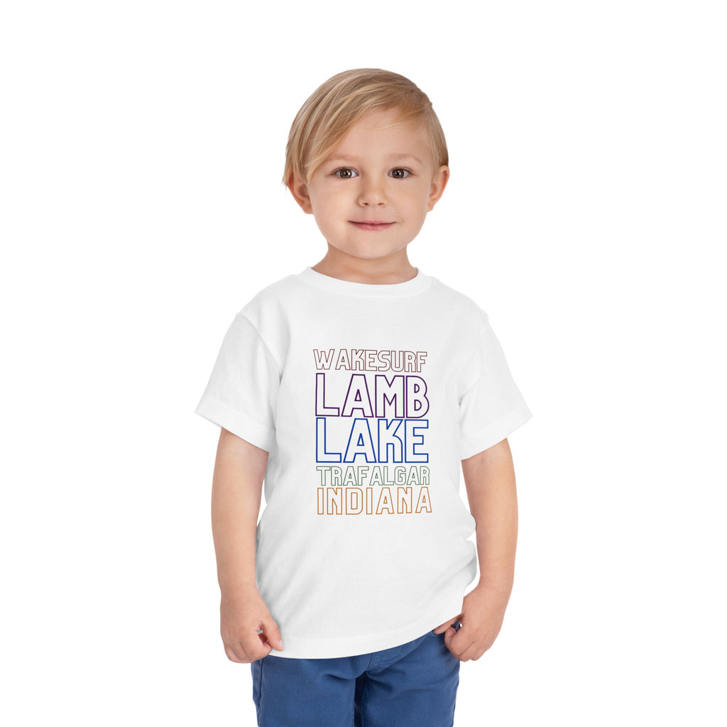 Lamb Lake Trafalgar Indiana Toddler Tee — Wakesurf Summer Shirt