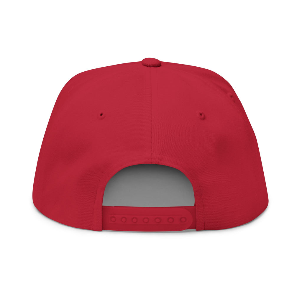 Grandview Lake White Script Embroidered Flat Bill Cap