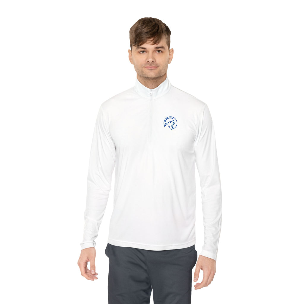 Grandview Quarter-Zip Pullover — Full Moon Club Branded Live Wolf Design