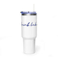 40oz Vacuum Tumbler — 'Lamb Lake' Script Insulated Travel Mug