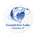Grandview Lake Fishing Sticker — Round Vinyl 'Est. 1953' (Columbus, IN)