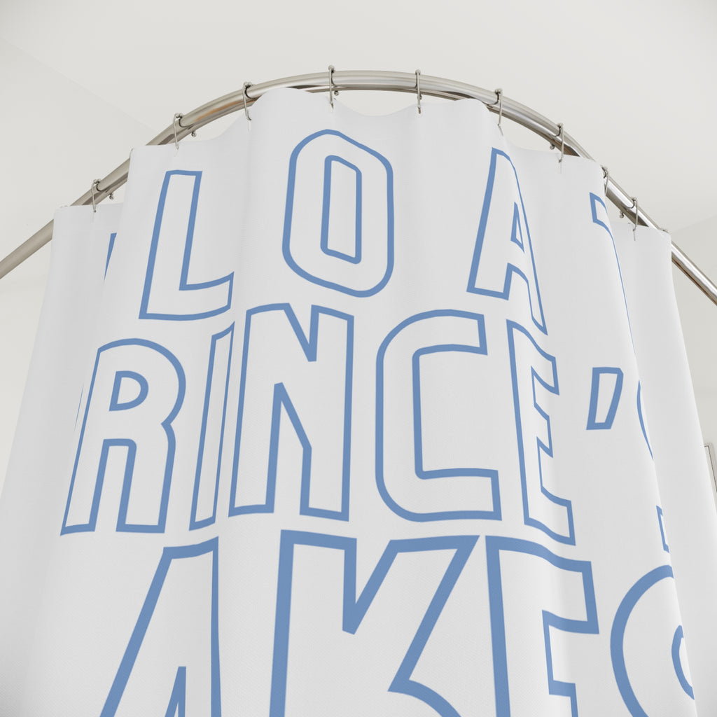 Float Prince's Lakes Shower Curtain — "Float Prince's Lakes, Nineveh Indiana"