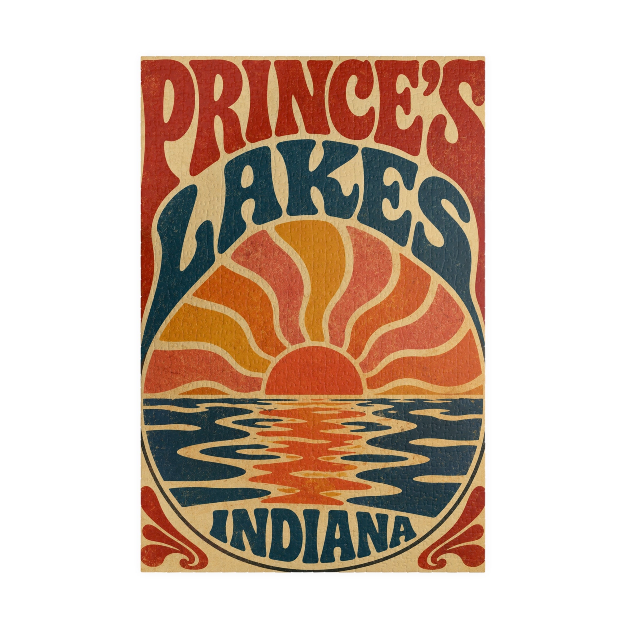 Prince's Lakes Concert Puzzle — Retro Lake Poster Jigsaw (1014 pcs)