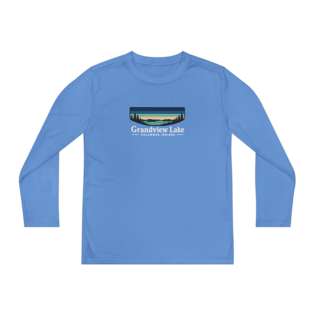 Youth Long Sleeve Tee — Grandview Lake Retro Lakeside Nature Design