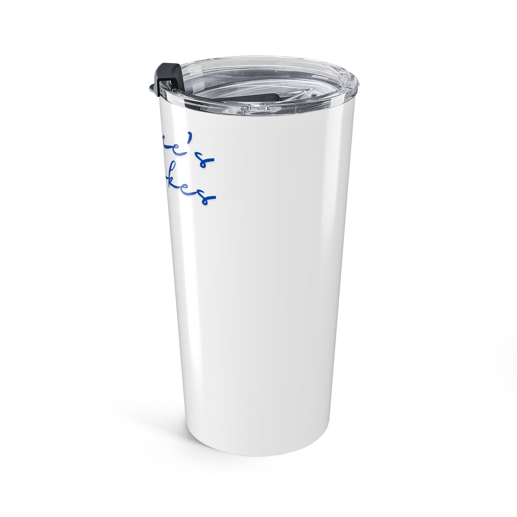20oz Tumbler — "Prince's Lakes" Blue Script Insulated Travel Cup