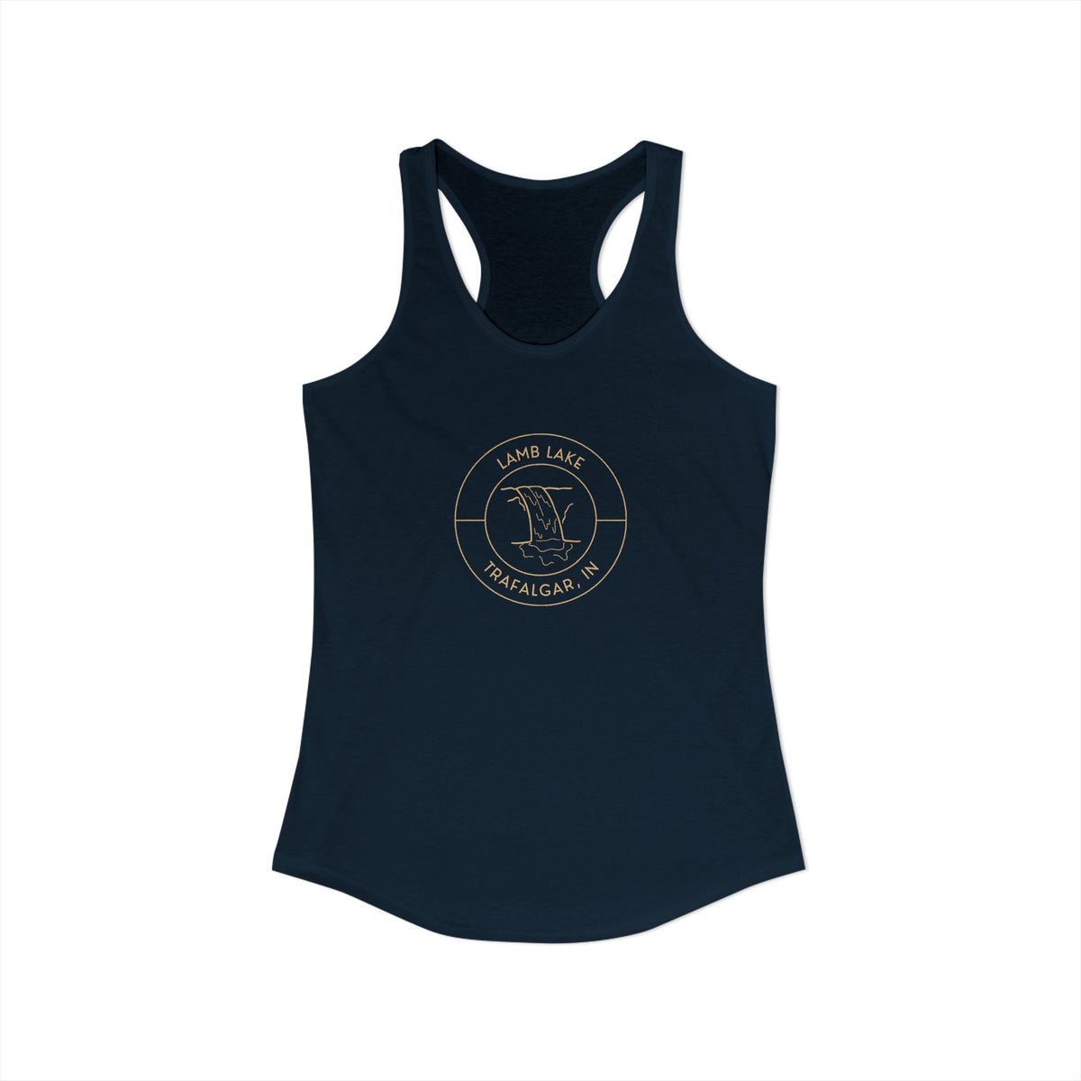 Women's Racerback Tank- Waterfall Lamb Lake
