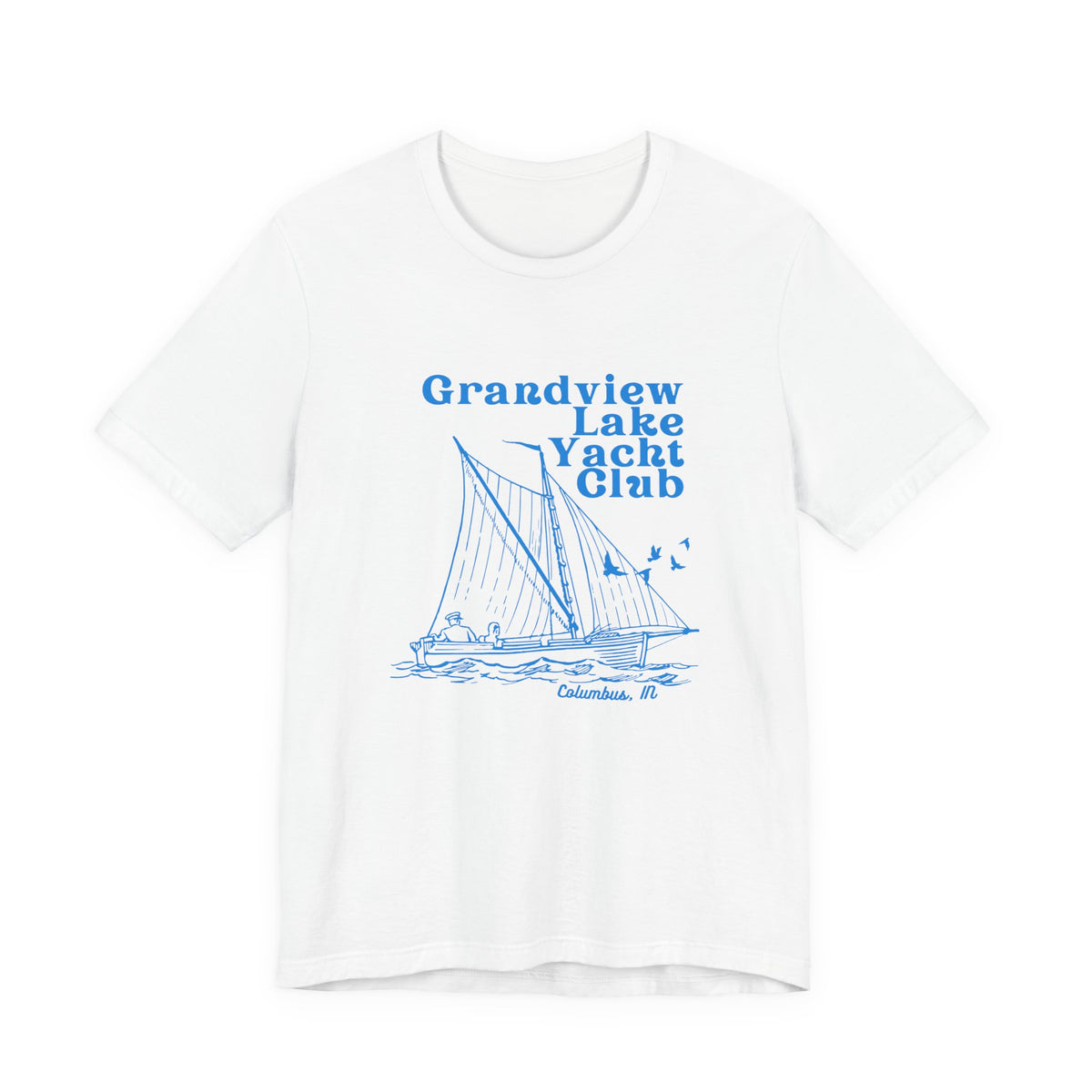 Sailboat Tee – "Grandview Lake Yacht Club" Vintage Boating T-Shirt