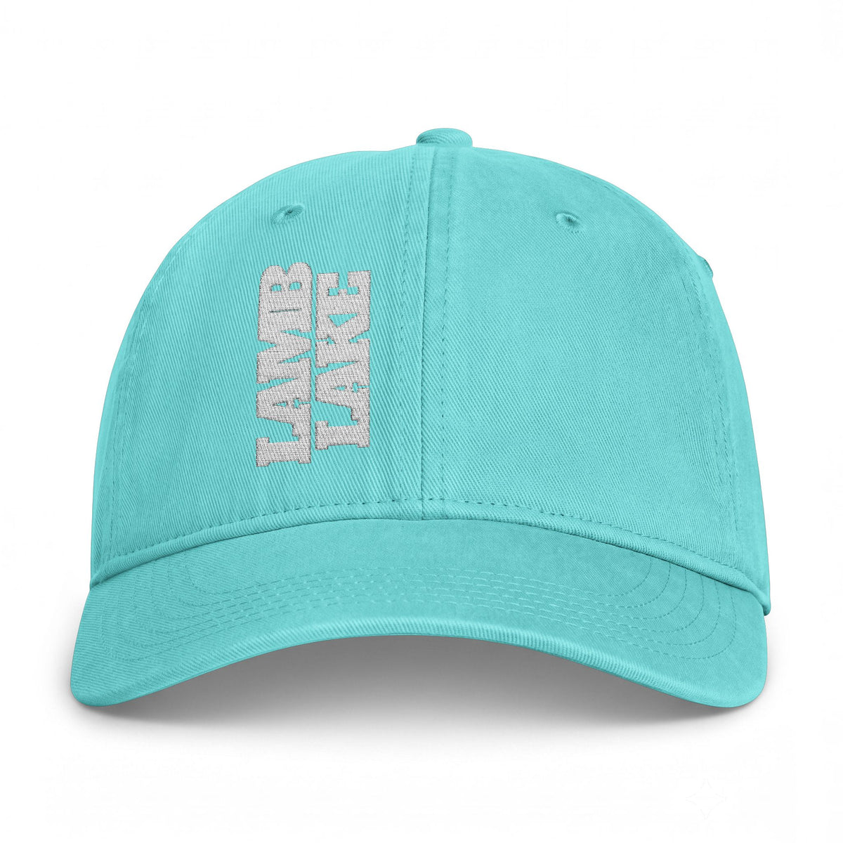 Lamb Lake Coastal Washed Cap — Vintage Beach Sideways Embroidered Hat