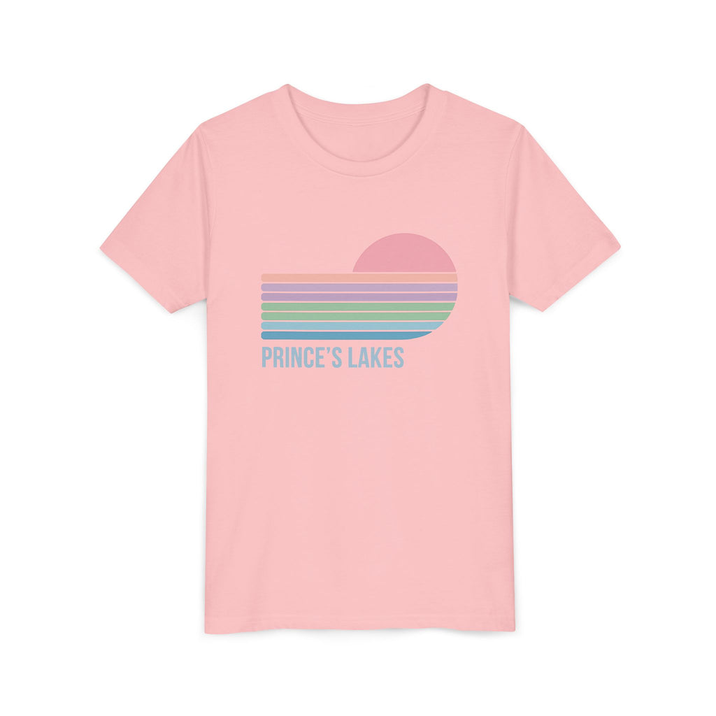 Youth Tee — 'Prince's Lakes' Pastel Retro Sunset Kids T-Shirt