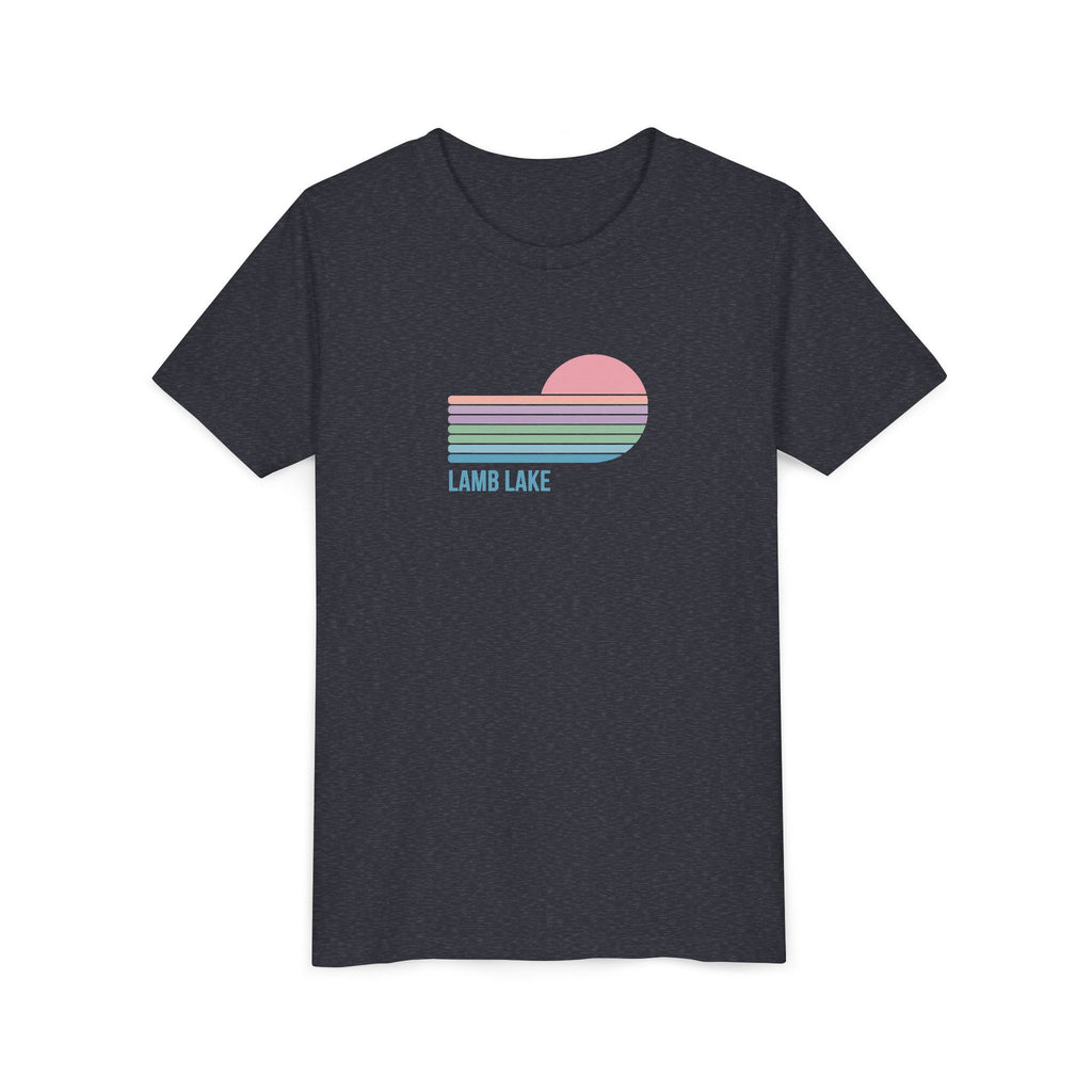 Youth Tee - Retro Pastel 'Lamb Lake' Sunset Graphic