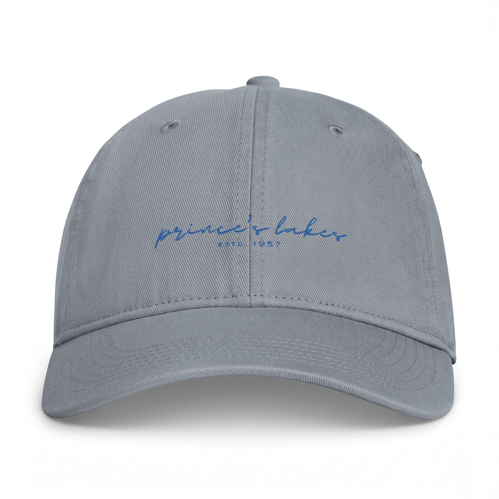Washed Coastal Cap — "Prince's Lakes" Embroidered Lake Hat