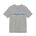 EAST Prince's Lakes, Indiana Tee — Vintage Blue Text Short Sleeve T-Shirt