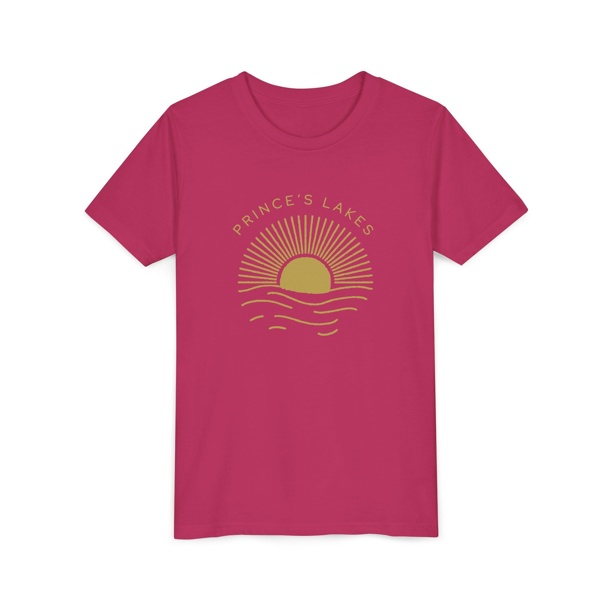 Youth Tee — 'Prince's Lakes' Golden Hour Sunset Kids T-Shirt