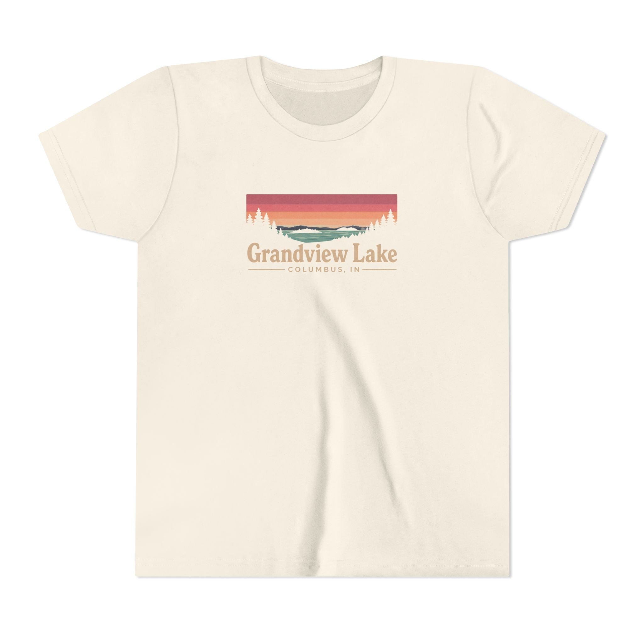 Youth Tee — Grandview Lake Retro Sunset Graphic