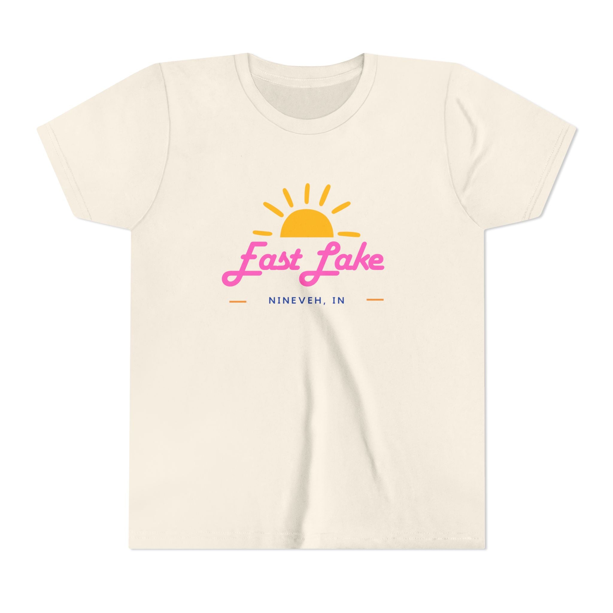 Youth Tee — East Lake Retro Sunset Kids Shirt (East Lake, IN)