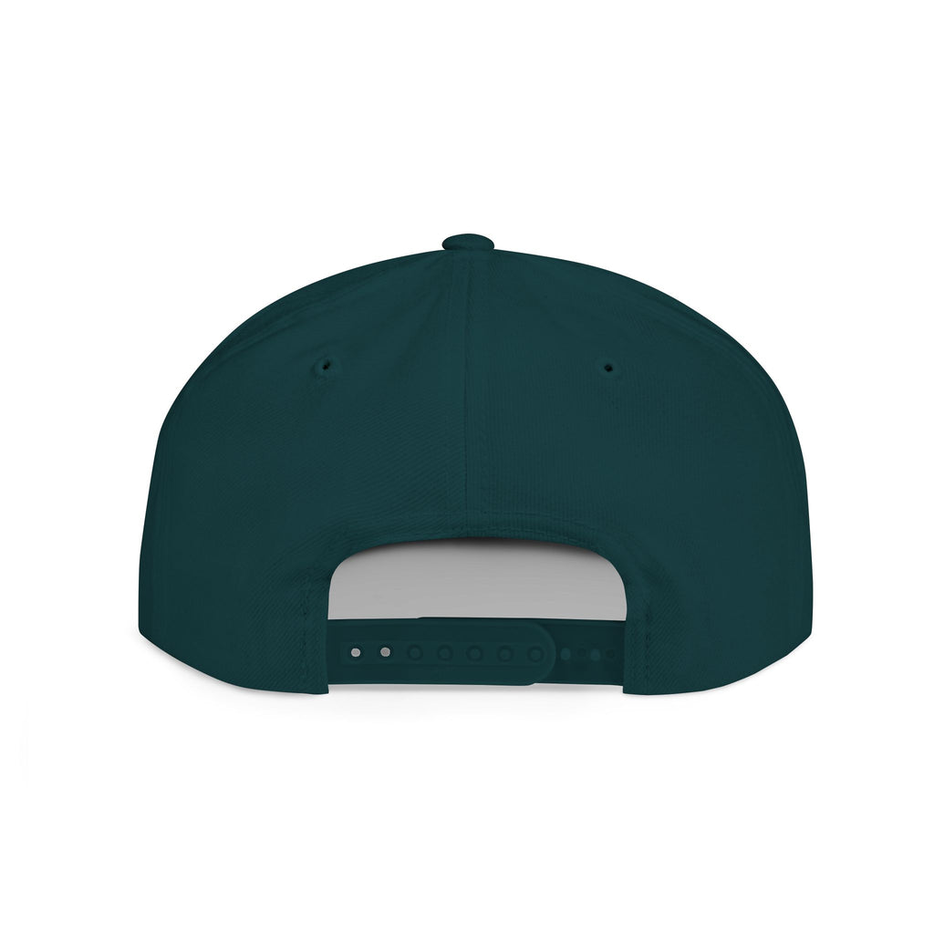 Lamb Lake Flat Bill Snapback Hat — Retro Embroidered Lake Cap