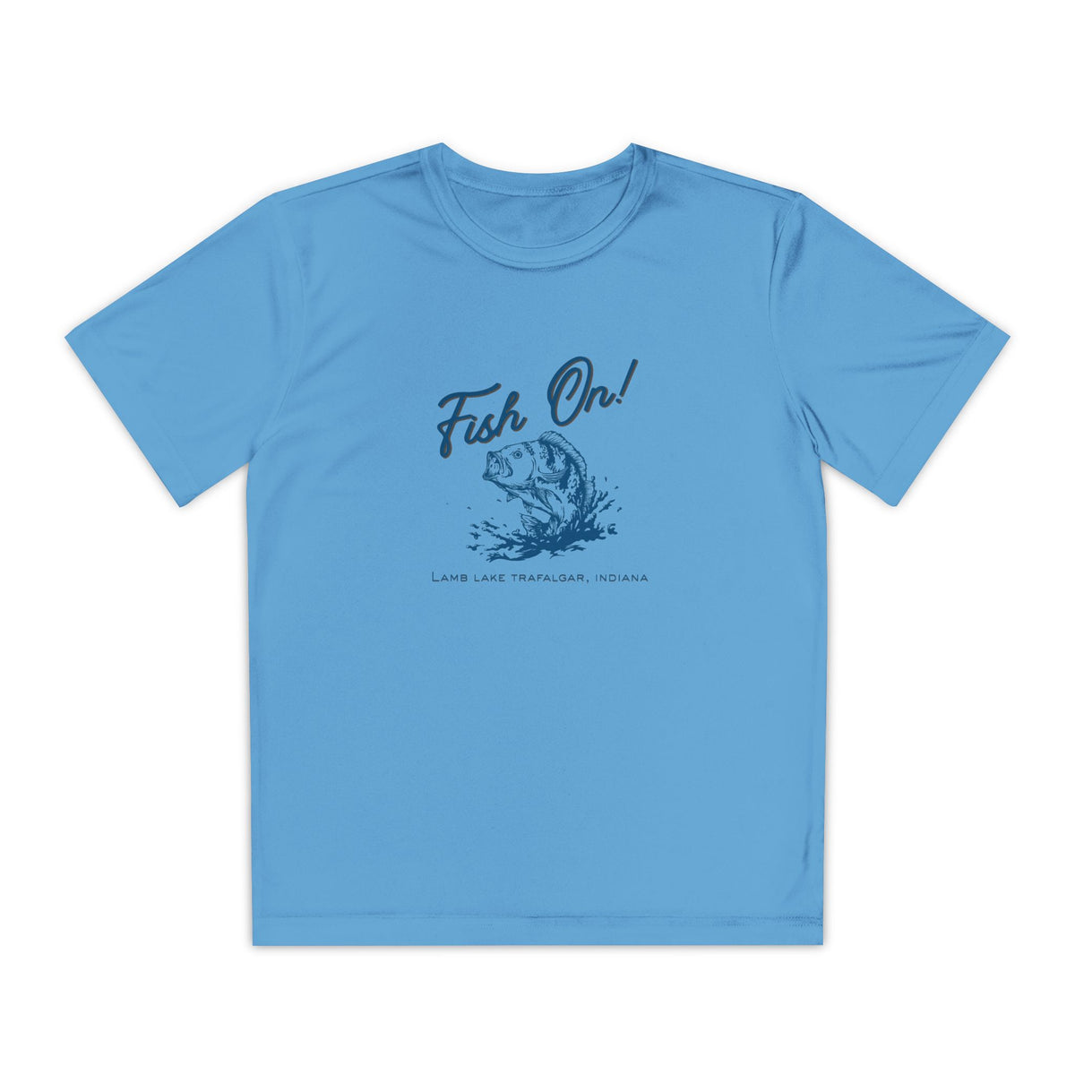 Youth Lamb Lake Fishing T‑Shirt - "Fish On!" Bass Angler Tee