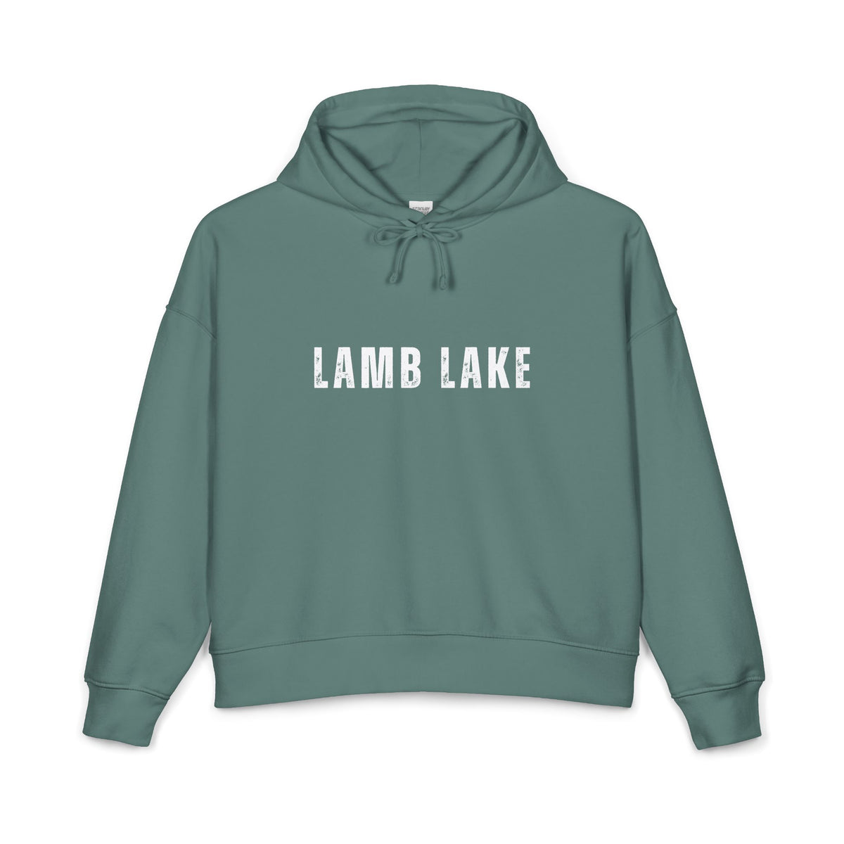 Lamb Lake Organic Women's Hoodie — 'LAMB LAKE' Cozy Pullover