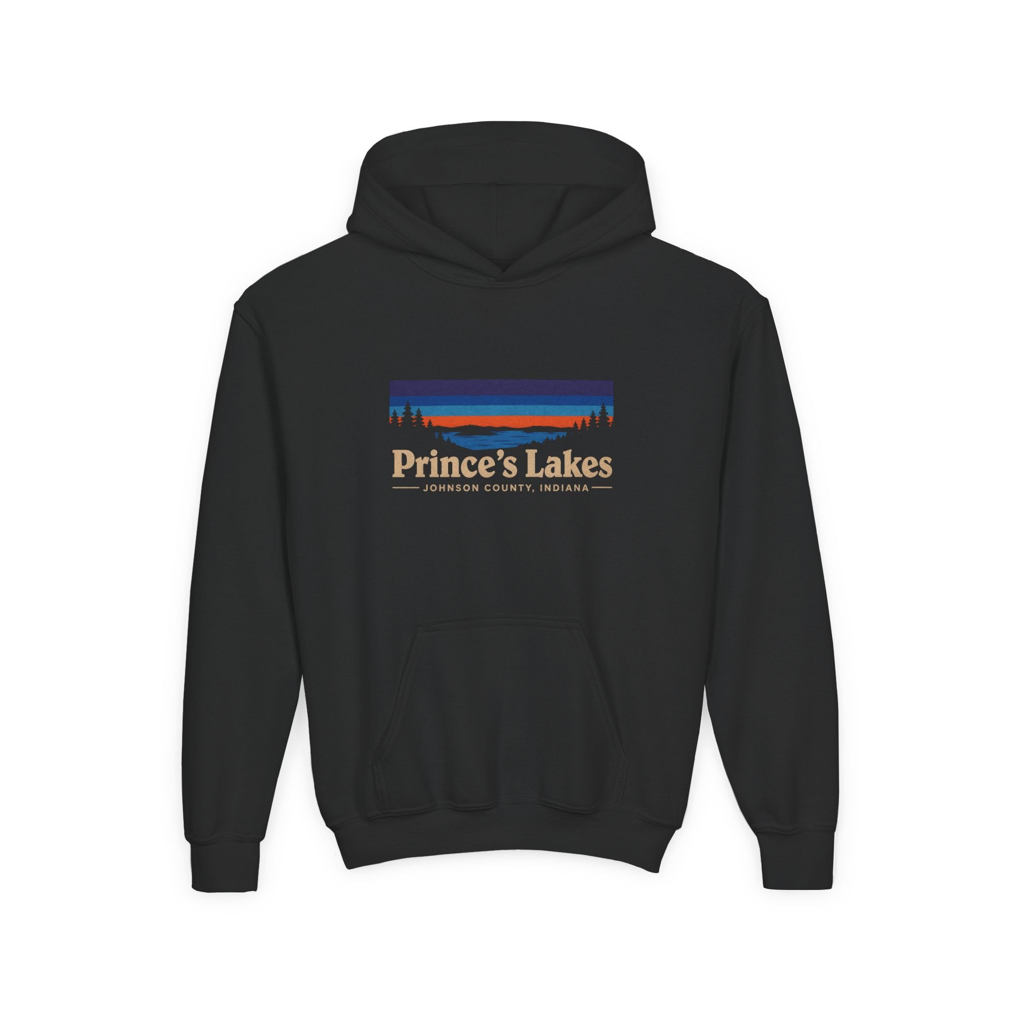Youth Hoodie - Prince's Lakes Sunset Logo