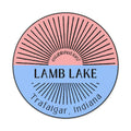 Lamb Lake Split Sun Round Vinyl Sticker — Trafalgar, Indiana (Established 1967)