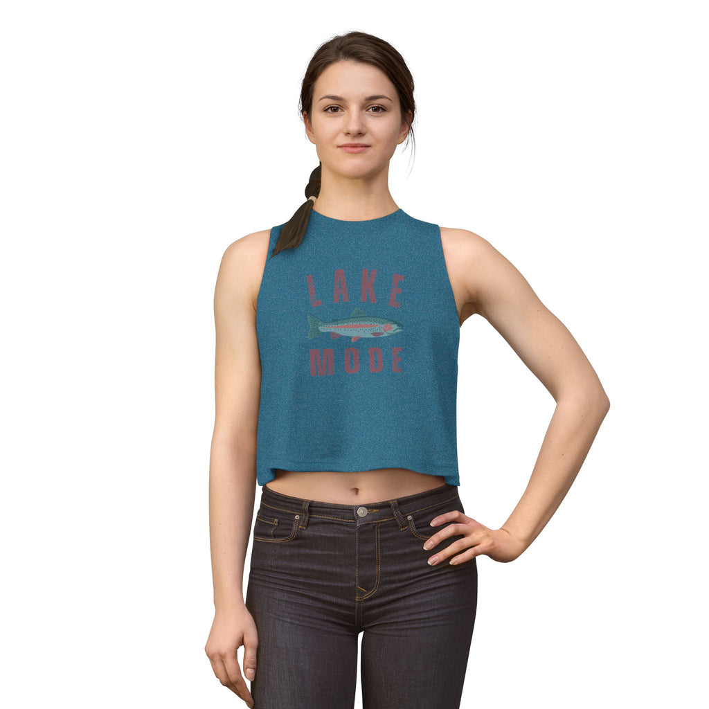 Lake Mode Women's Crop Tank Top – Fish Graphic