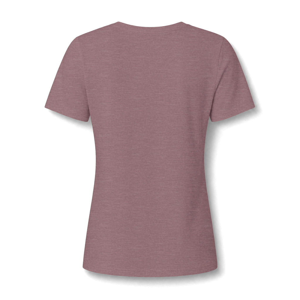 Grandview Lake Women's V-Neck Tee — Sunset Lake Graphic