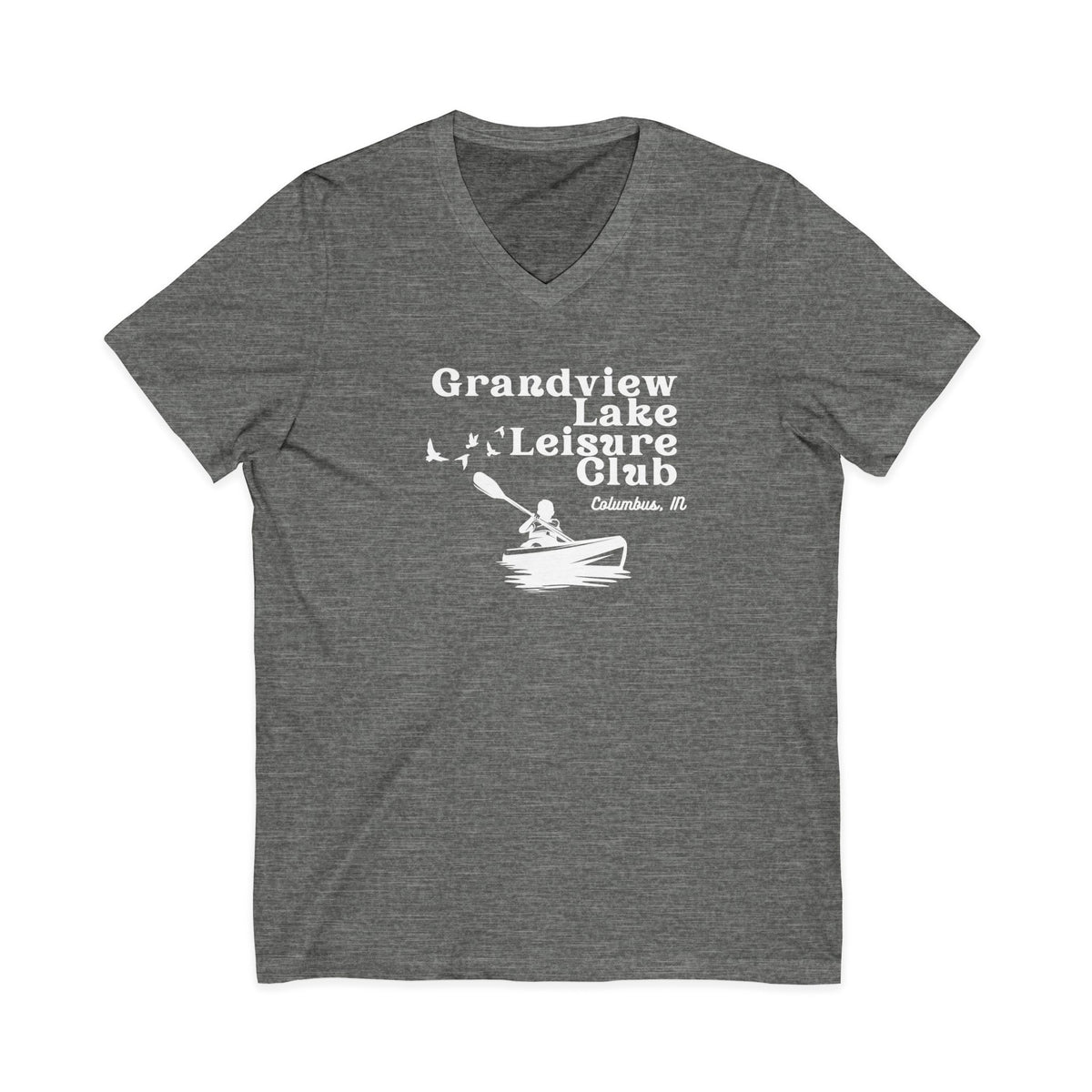 Grandview Lake Kayak Leisure Club V-Neck Tee