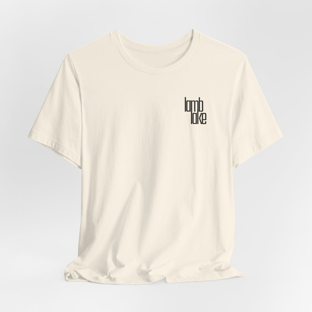 'lamb lake' Graphic Tee —  Minimal Logo T‑Shirt