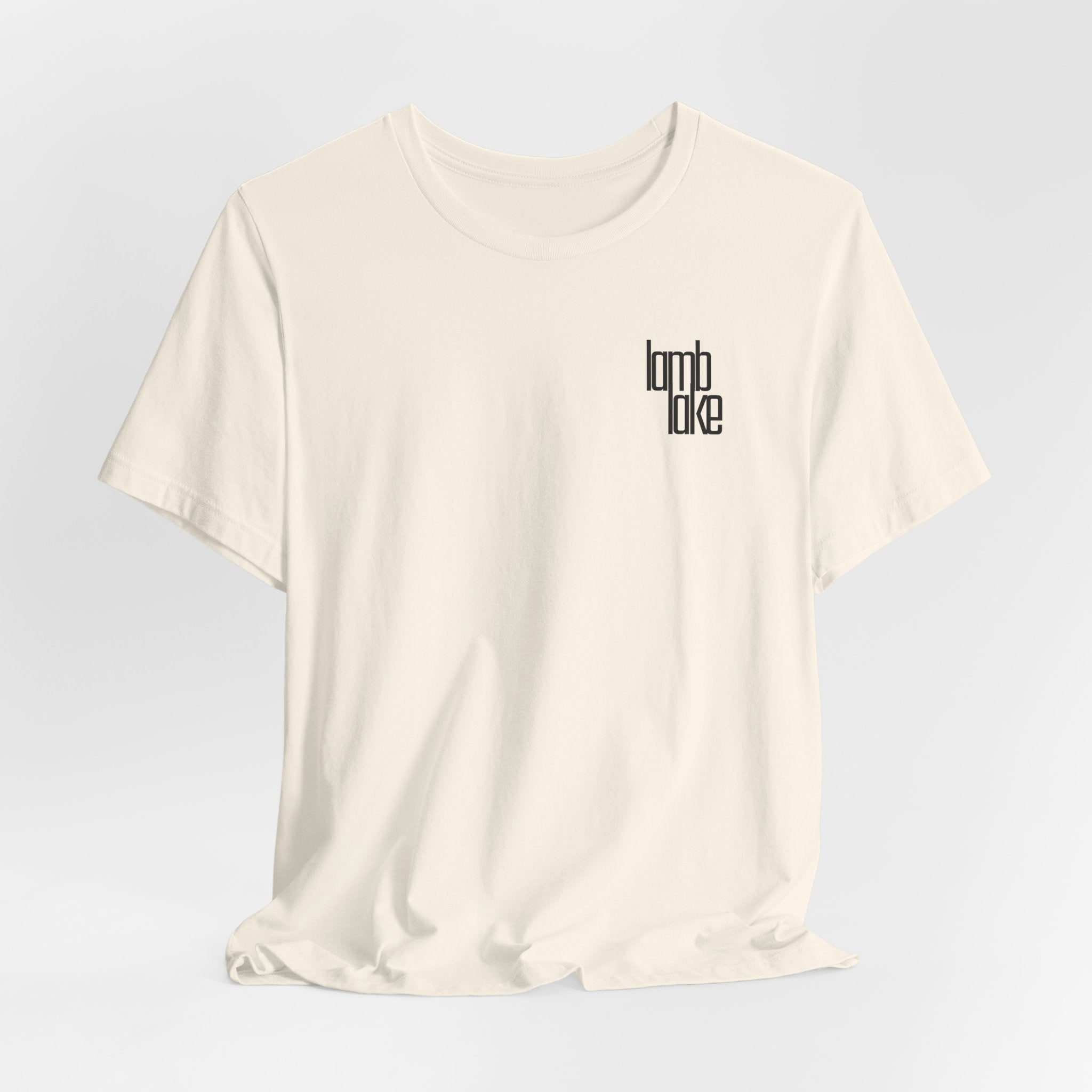 'lamb lake' Graphic Tee —  Minimal Logo T‑Shirt