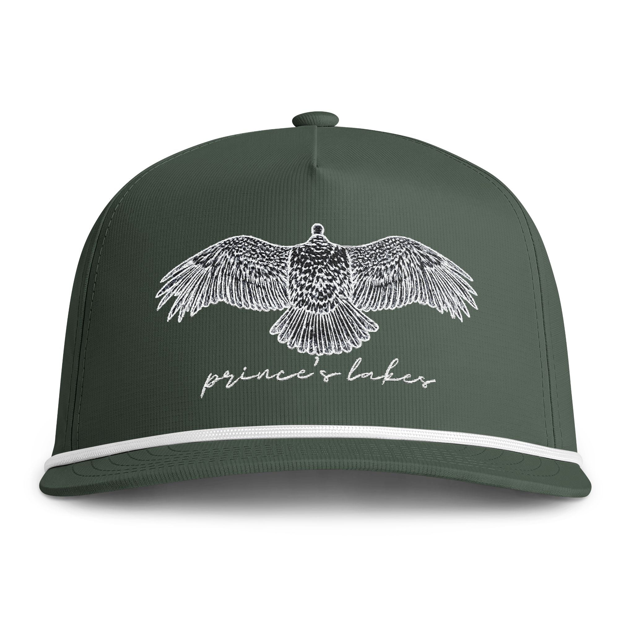 Prince's Lakes Turkey Vulture Embroidered Sunwashed Rope Cap