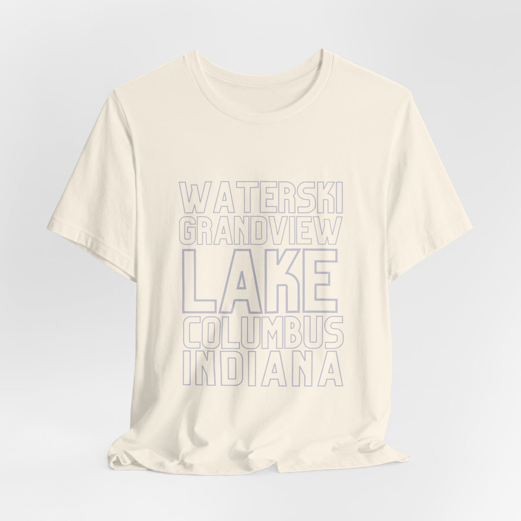Grandview Lake Columbus Indiana Waterski Tee — Vintage Beach Town T‑Shirt