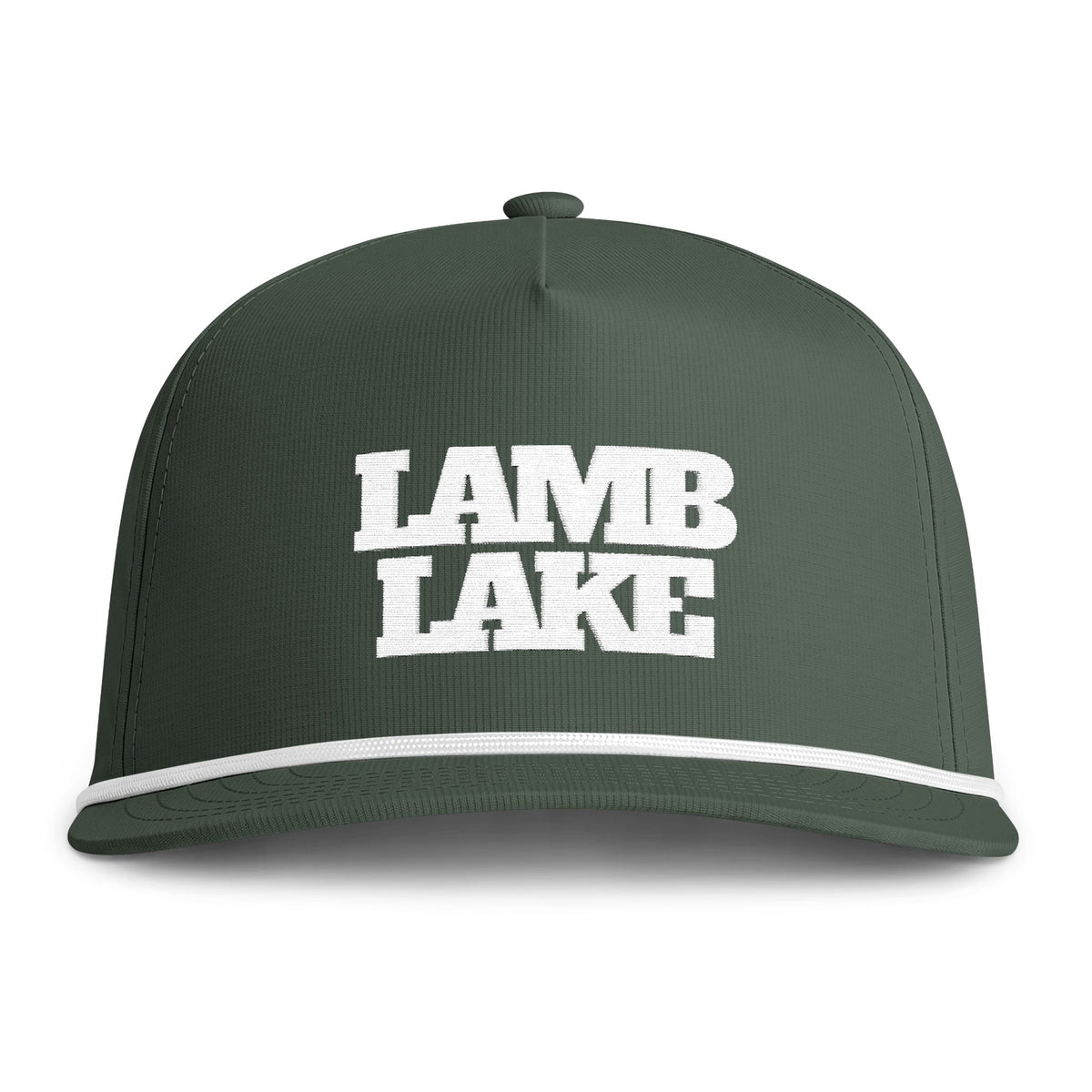Sunwashed Rope Cap - "LAMB LAKE' Embroidered Trucker Hat