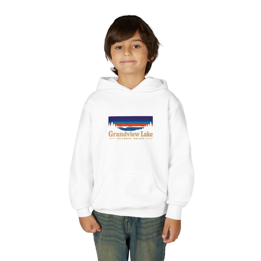 Youth Hoodie - Grandview Lake Sunset Logo