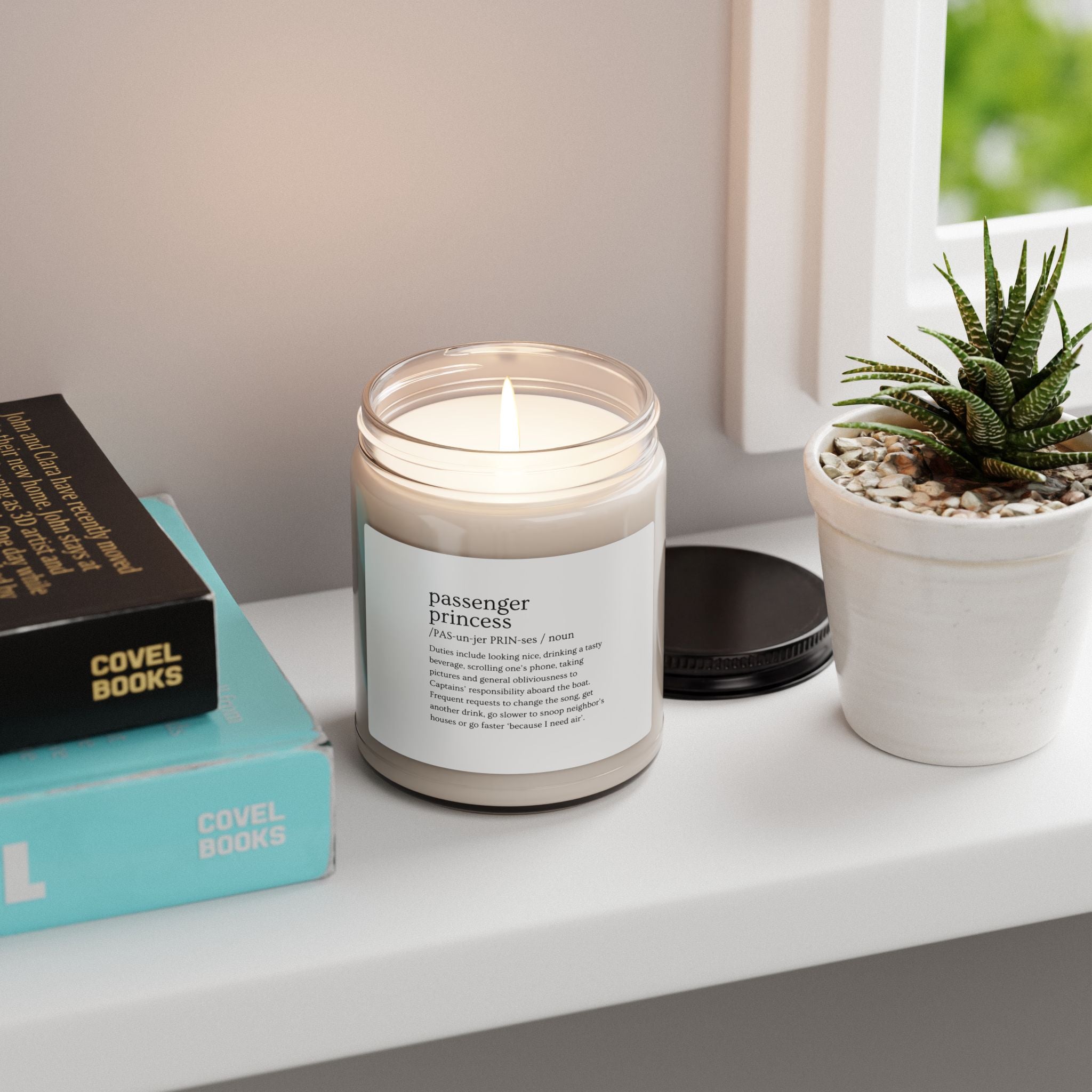 Passenger Princess Scented Soy Candle — 9oz Aromatherapy Candle with Playful Definition Label