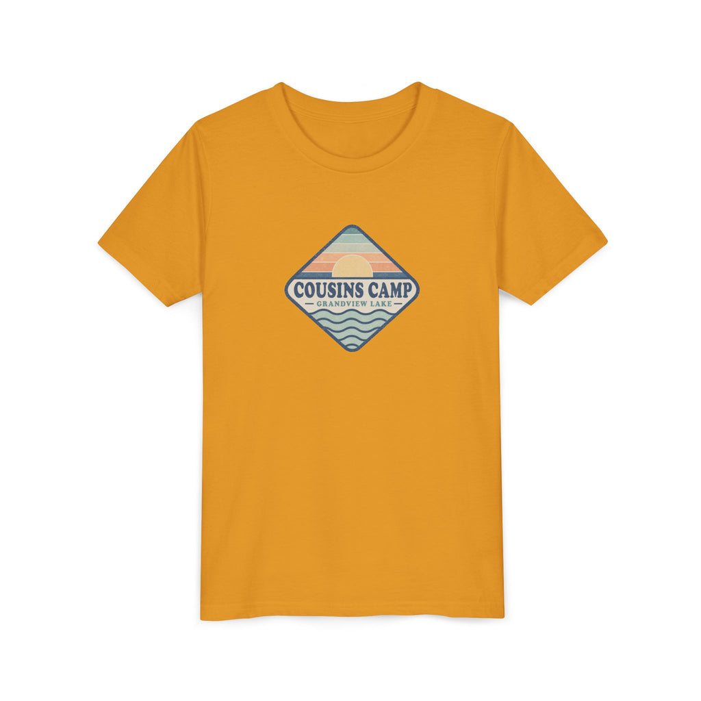 Cousins Camp Youth Tee — Retro Lakeside Summer Camp Kids Shirt