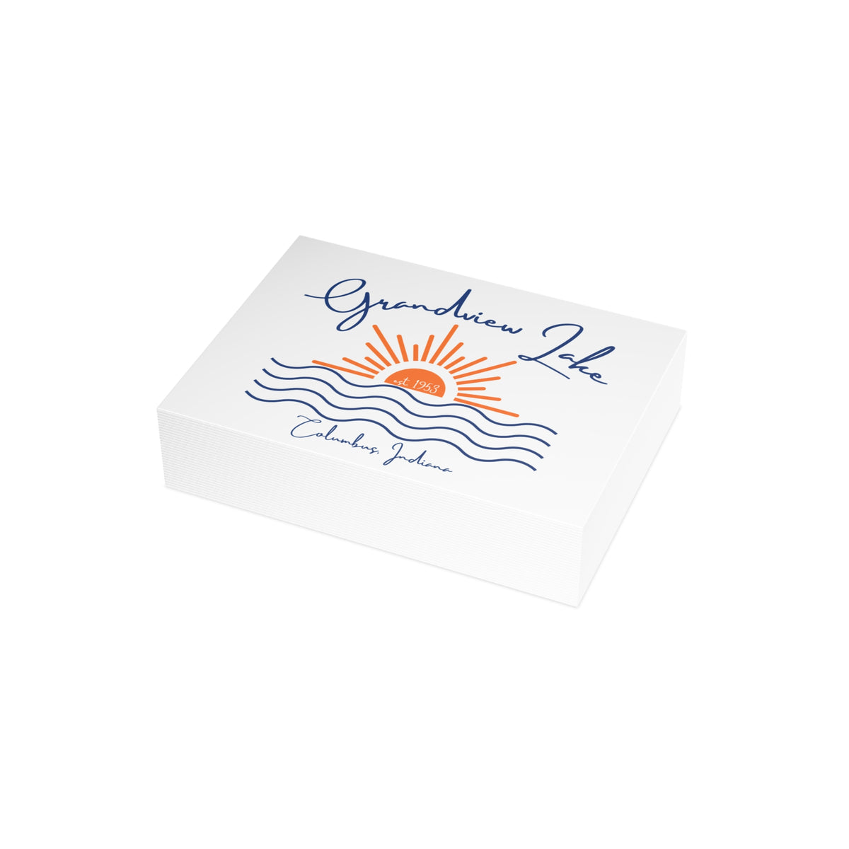 Postcard Bundles (envelopes not included) - Grandview Lake Script Sunset over Water