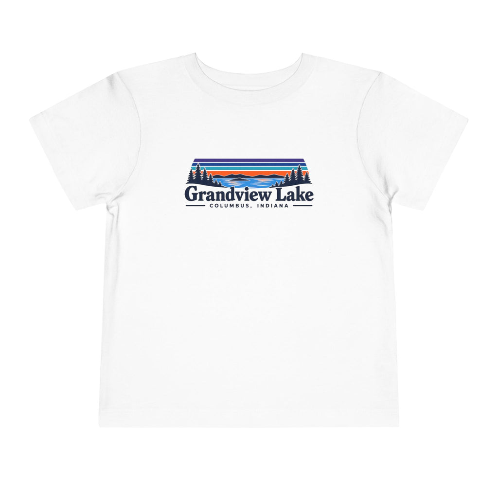 Toddler Tee - "Grandview Lake" Retro Sunset Graphic