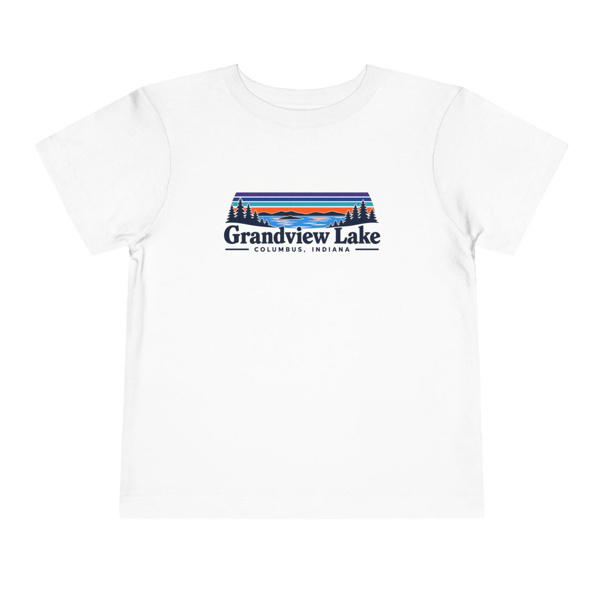 Toddler Tee - "Grandview Lake" Retro Sunset Graphic
