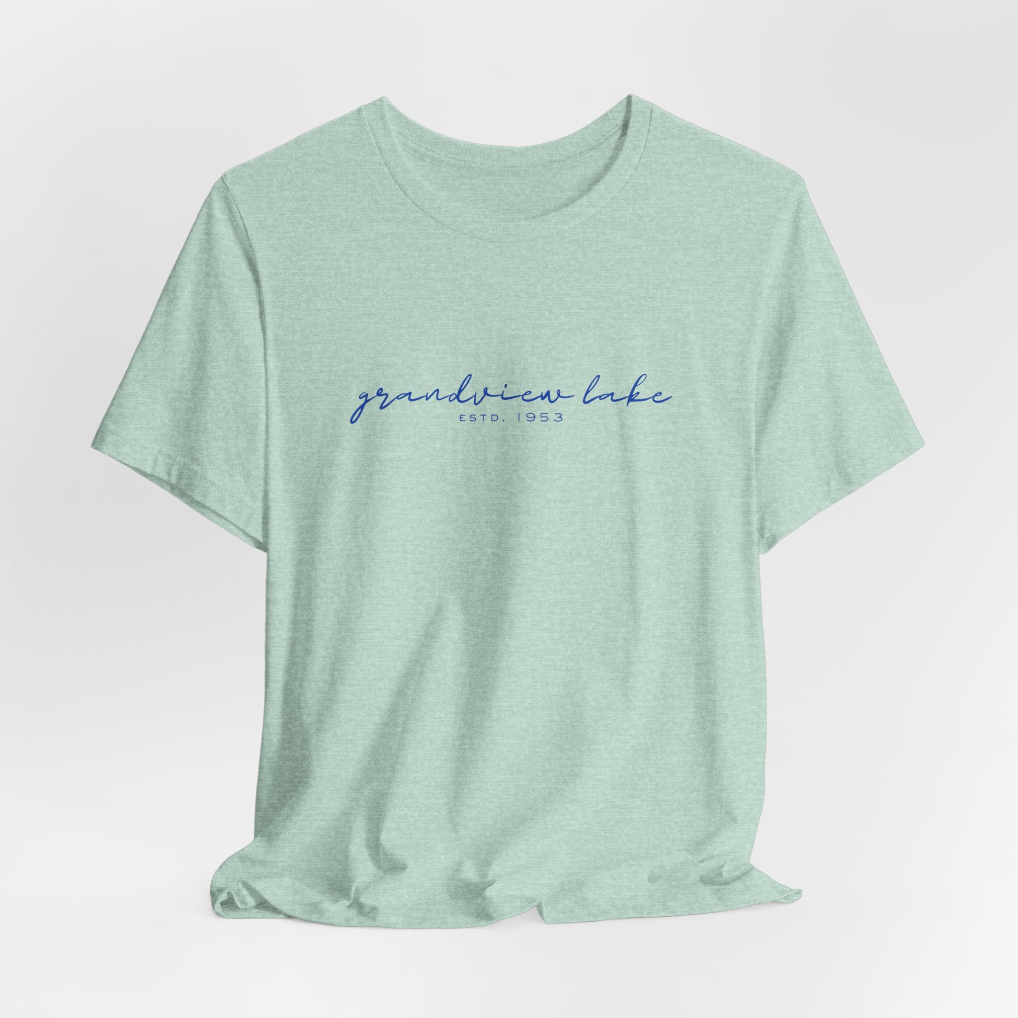 Script "grandview lake" Unisex Jersey Short Sleeve Tee