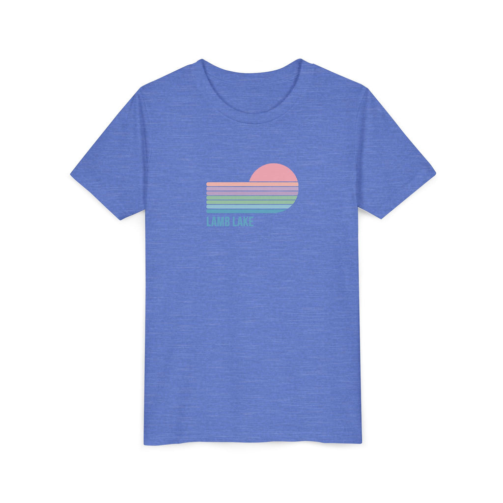 Youth Tee - Retro Pastel 'Lamb Lake' Sunset Graphic