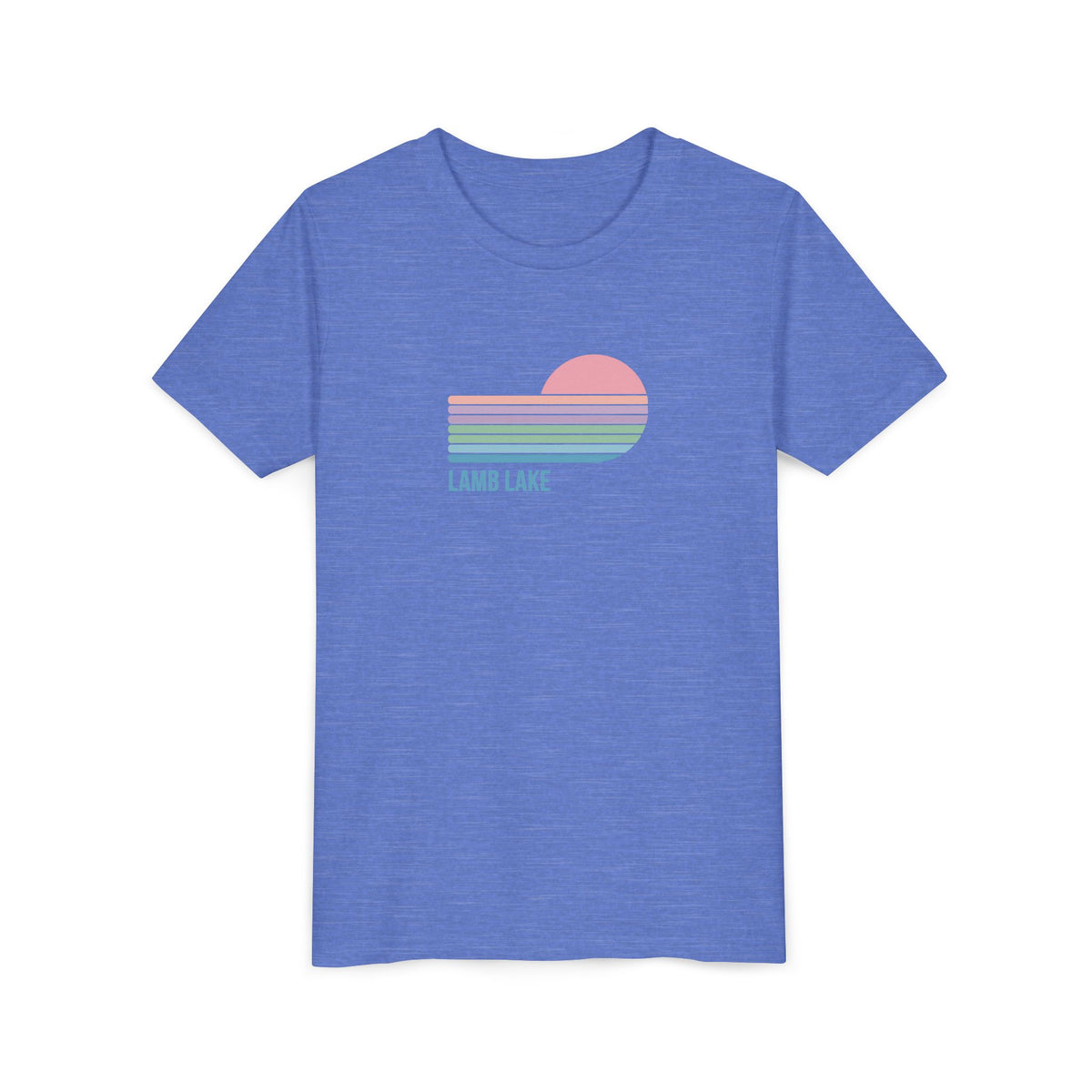Youth Tee - Retro Pastel 'Lamb Lake' Sunset Graphic