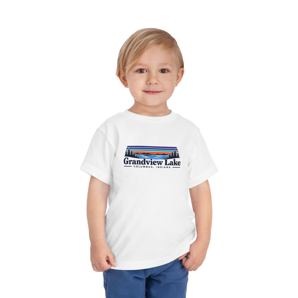 Toddler Tee - "Grandview Lake" Retro Sunset Graphic