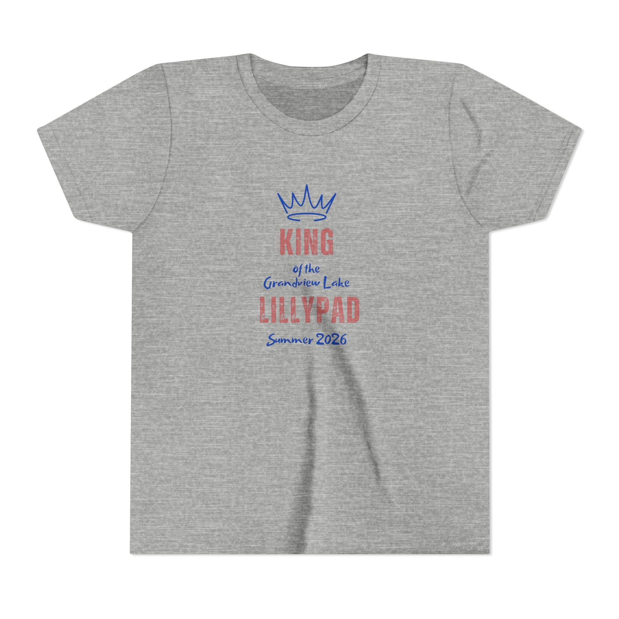 King of the Grandview Lake Lillypad Youth Tee — Cute Summer 2026 Kids Shirt