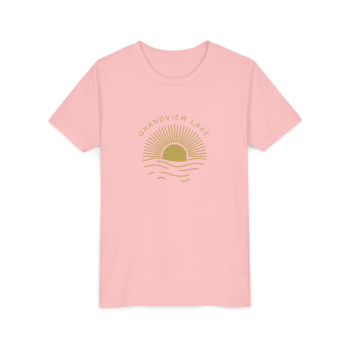 Youth Tee — 'Grandview Lake' Golden Hour Sunset Kids T-Shirt