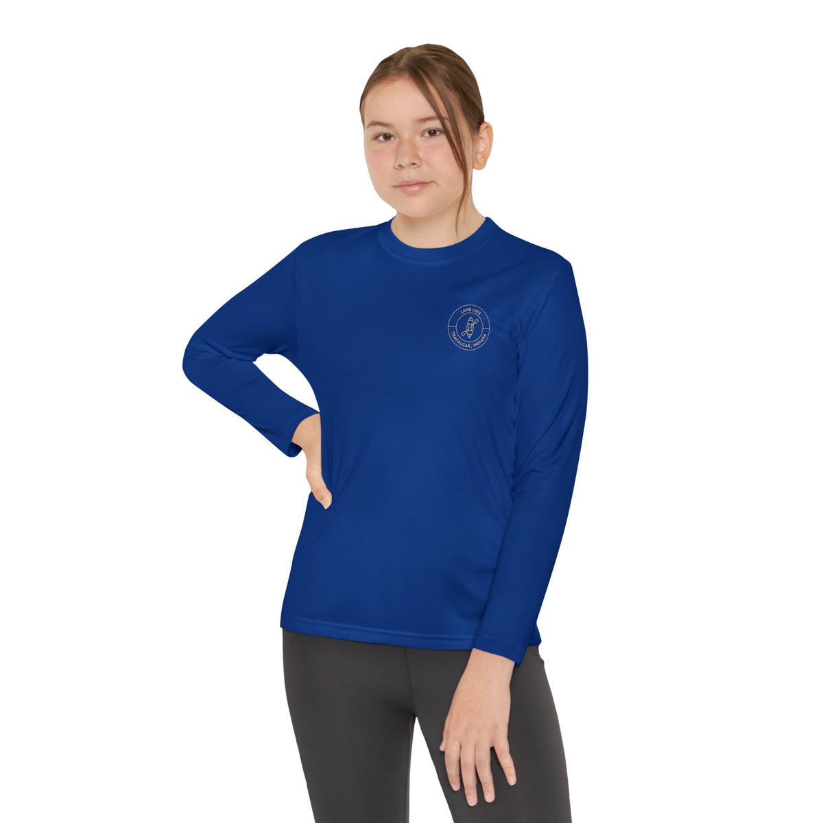 Youth Long Sleeve Tee - Lamb Lake Kayak Logo