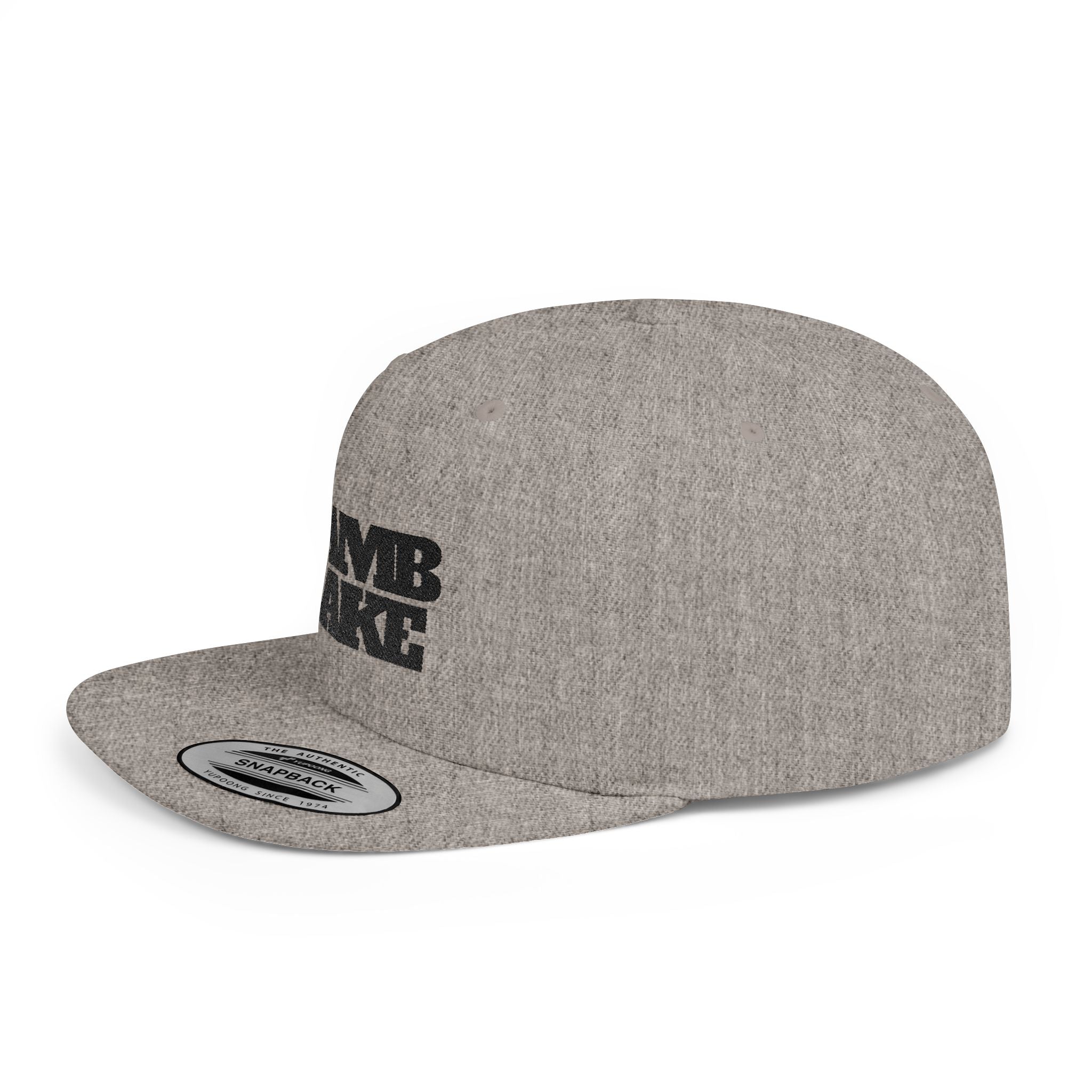 Lamb Lake Flat Bill Snapback Hat — Retro Embroidered Lake Cap