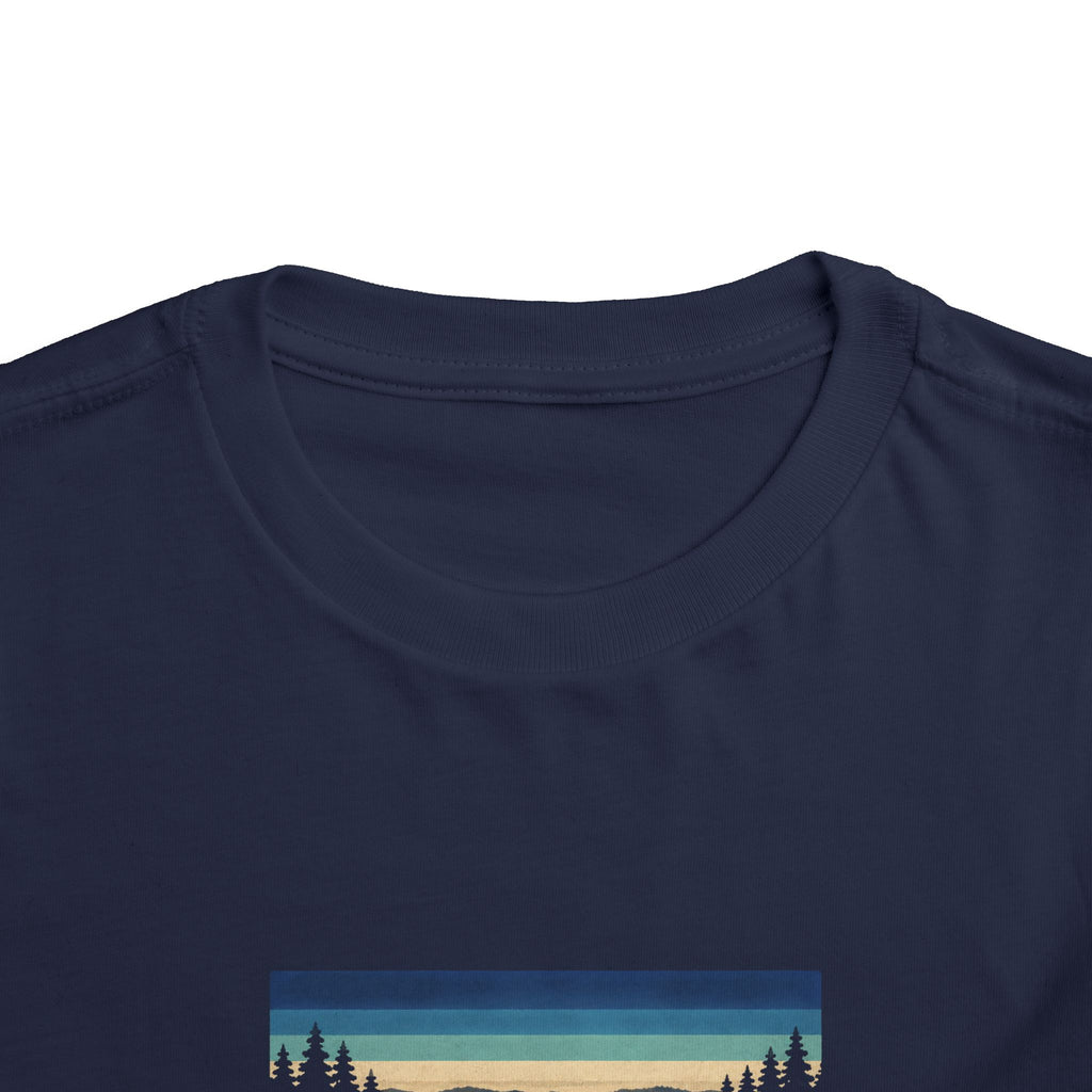 Toddler Tee - "Prince's Lakes" Retro Sunset Graphic