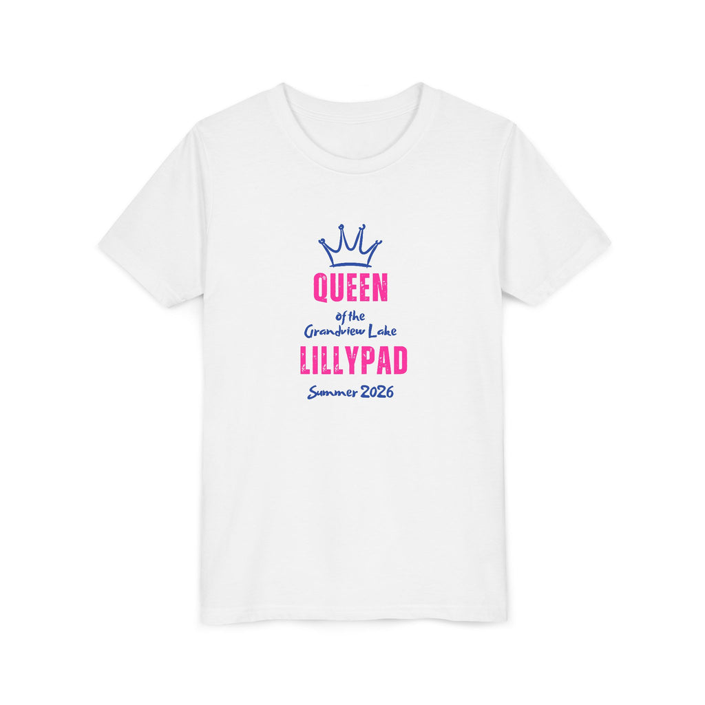 Youth Tee — "Queen of the Lillypad" Grandview Lake Crown Graphic Kids Shirt