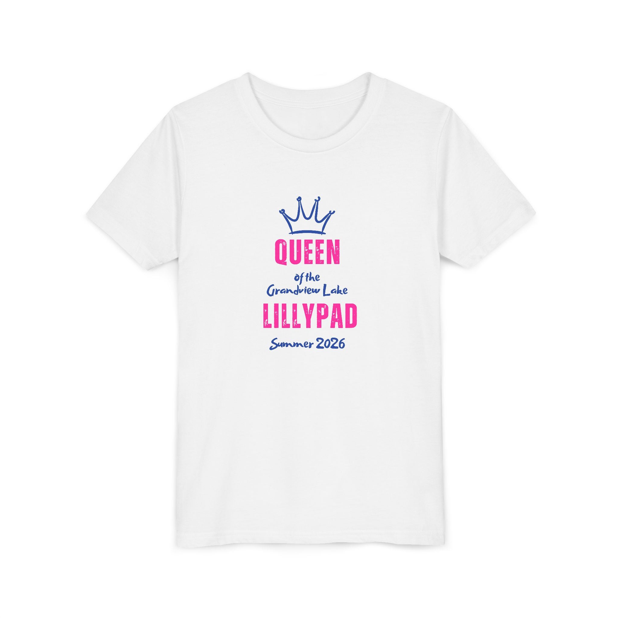 Youth Tee — "Queen of the Lillypad" Grandview Lake Crown Graphic Kids Shirt