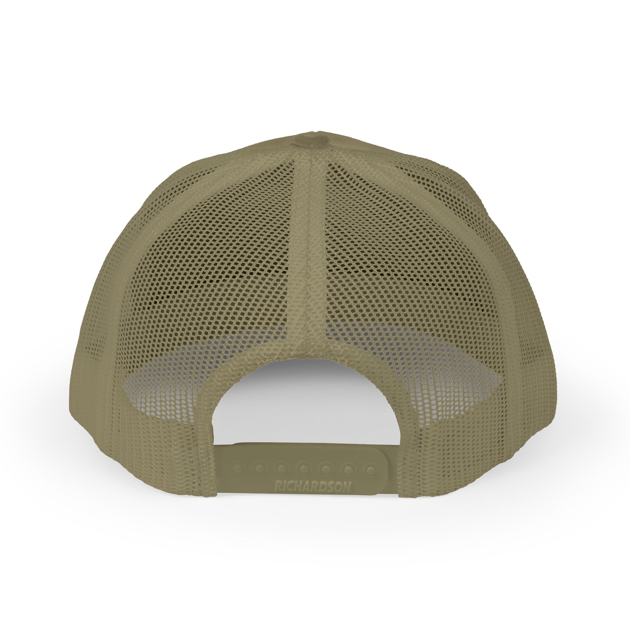 Grandview Lake Trucker Hat — Vintage White Mesh Snapback Cap
